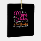 Mutter Kunst eine Mama und ein großes Oma Keramikornament (Rechts)