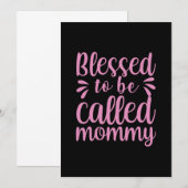 Mutter Kunst gesegnet, als Mama bezeichnet zu werd Einladung (Vorne/Hinten)