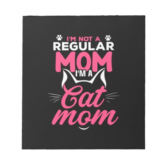Mutter Kunst ich bin eine Katze Mama Notizblock (Vorderseite)