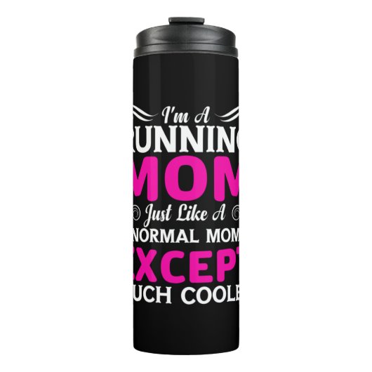 Mutter Kunst Ich bin eine laufende Mama Thermosbecher (Vorderseite)