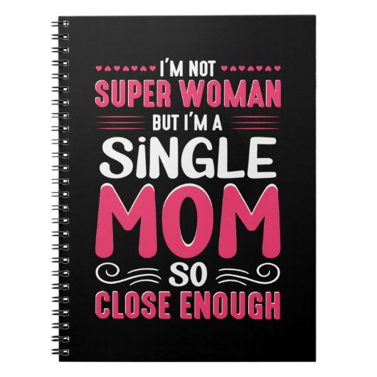 Mutter Kunst ich bin Single Mama Notizblock (Vorderseite)