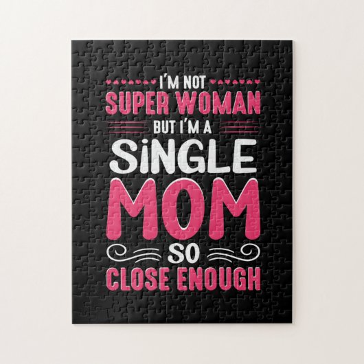 Mutter Kunst ich bin Single Mama Puzzle (Vertikal)