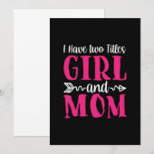 Mutter Kunst Mädchen und Mama Einladung (Vorne/Hinten)