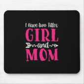 Mutter Kunst Mädchen und Mama Mousepad (Vorne)