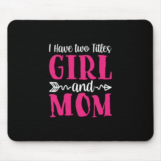 Mutter Kunst Mädchen und Mama Mousepad (Vorne)