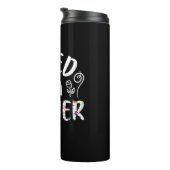 Mutter Kunst Müde Wie Eine Mutter Thermosbecher (Nach rechts gedreht)