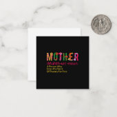 Mutter Kunst Mutter Blumen Definition Mitteilungskarte (Vorderseite/Rückseite Beispiel)
