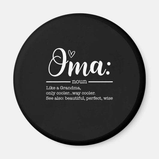Mutter Kunst Niedlich Oma Definition Geburtstag Magnet (Vorne)