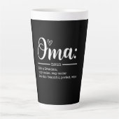 Mutter Kunst Niedlich Oma Definition Geburtstag Milchtasse (Vorderseite)