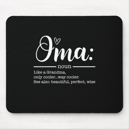 Mutter Kunst Niedlich Oma Definition Geburtstag Mousepad (Vorne)