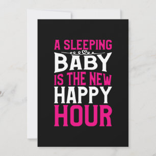 Mutter Kunst Schlafendes Baby ist die neue Happy H Einladung