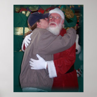 Mutter küsst Santa Poster