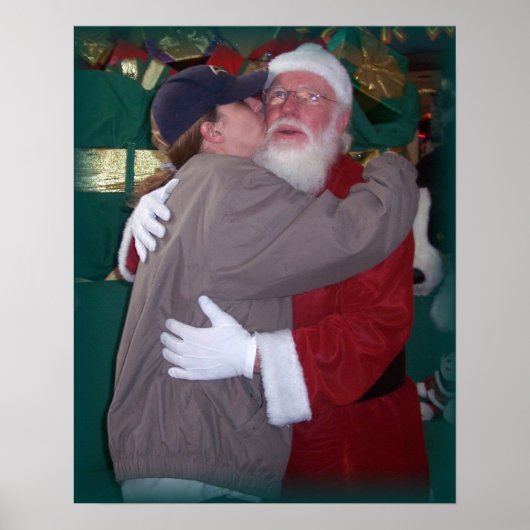 Mutter küsst Santa Poster (Vorne)