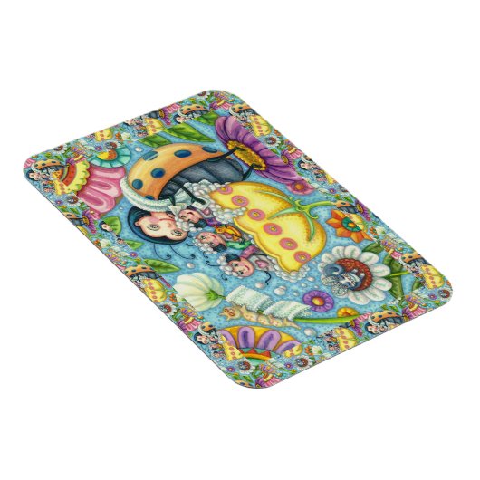 MUTTER LADYBUG & KINDER, TULIP-BABELBAD MAGNET (Rechte Seite)