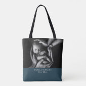 "Mutter Leben Beginnt" Babyparty, Geburtstag, Mutt Tasche (Rückseite)
