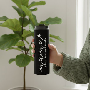 Mutter Leben   Benutzerdefinierte elegante Schrift Thermosbecher
