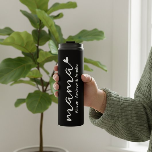 Mutter Leben | Benutzerdefinierte elegante Schrift Thermosbecher