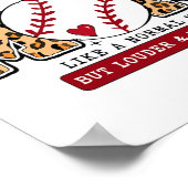 Mutter Leopard Laut & Stolz Baseball Mama Mütter Poster (Ecke)