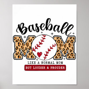 Mutter Leopard Laut & Stolz Baseball Mama Mütter Poster