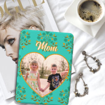 Mutter Leser Geschenk Herz Foto Vorlage Türkis