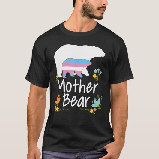 Mutter Lgbt Bear Transgender Rainbow Lgbt Lesb T-Shirt (Vorderseite)