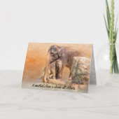 Mutter Liebe Baby Elephant umarmt Mutter Day Blank Karte (Vorderseite)