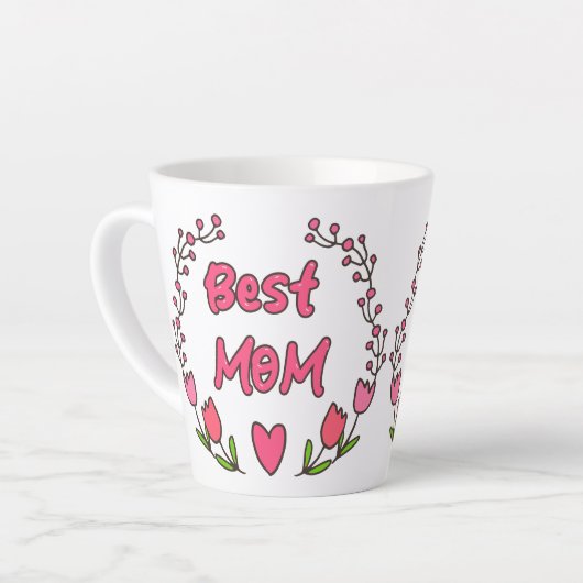 Mutter Liebe Blossom - Beste Mama je Milchtasse (Linke Ecke)
