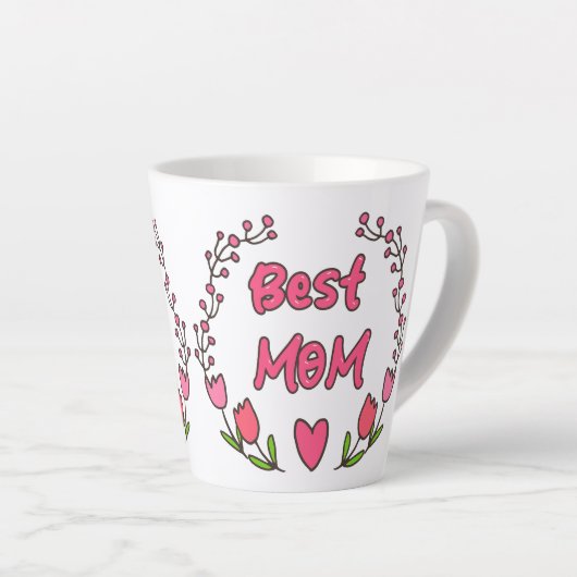 Mutter Liebe Blossom - Beste Mama je Milchtasse (Rechte Ecke)