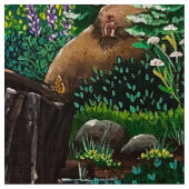 Mutter Liebe Fox Fabric Stoff (Nahaufnahme)