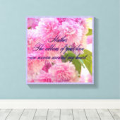 Mutter Liebe gesteppte Canvas Print Leinwanddruck (Insitu (Holzboden))