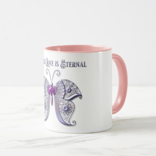 Mutter Liebe ist ewig Tasse (VorderseiteRechts)