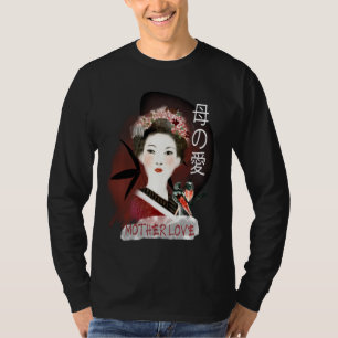 Mutter Liebe Japanisch Traditionelles Geisha Niedl T-Shirt