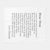Mutter Liebe Mama Letter Typografy Personalisiert Fleecedecke (Vorderseite (Horizontal))