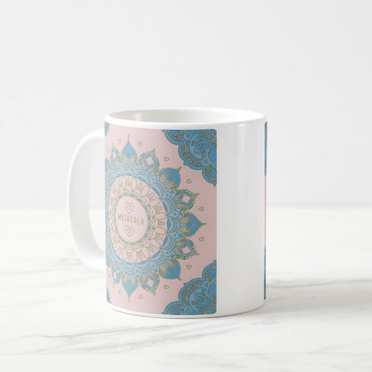 Mutter Liebe Mandala Mod Floral Kaffeetasse (Vorderseite Links)
