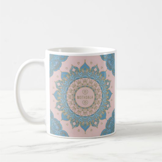 Mutter Liebe Mandala Mod Floral Kaffeetasse (Links)