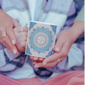 Mutter Liebe Mandala Mod Floral Kaffeetasse