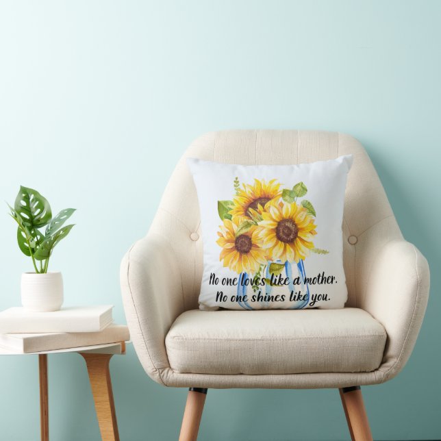 Mutter Liebe mit Sonnenblumenpilz Kissen (Stuhl )