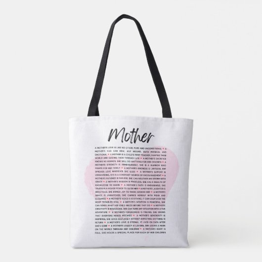 Mutter-Liebe | Muttertagsgeschenk | Tasche (Rückseite)