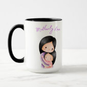 Mutter Liebe und Tochter umarmt Tasse (Links)