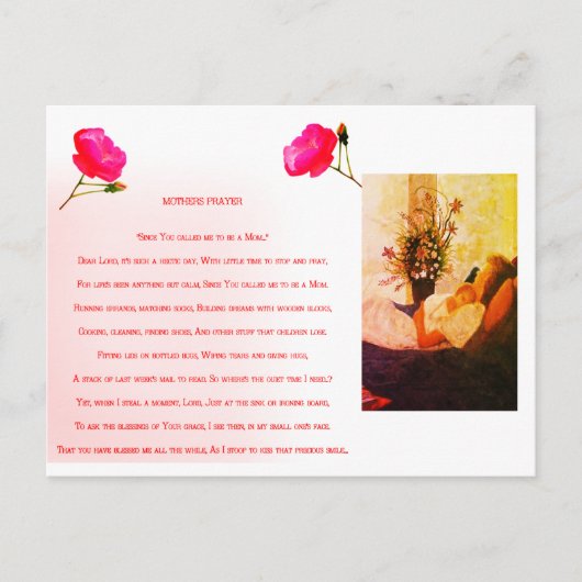 Mütter lieben Gebet Postkarte (Vorderseite)