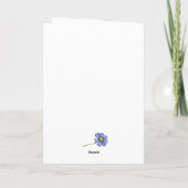 Mutter liebt das erste Zuhause Wasserfarbe Wildblu Karte (Rückseite)