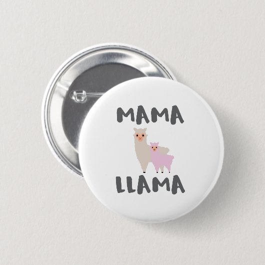 Mutter Llama Mom Button (Vorne & Hinten)