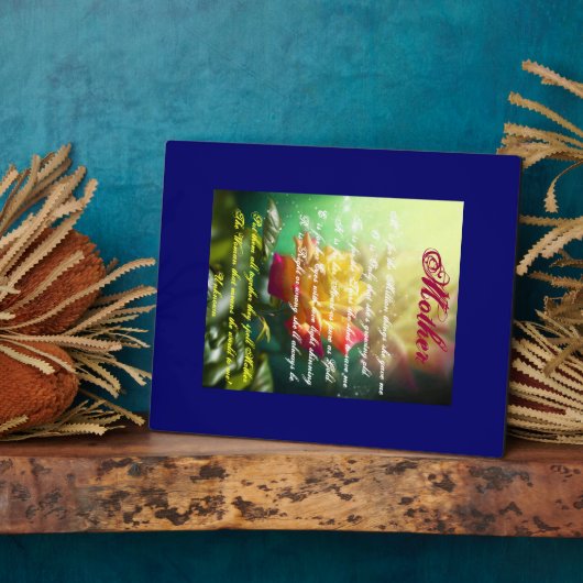 Mutter M ist für Millionen Dinge, die sie mir gege Fotoplatte (Seite)