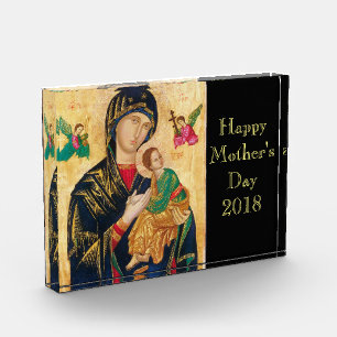 Mutter Madonna der unaufhörlichen Hilfe Jesus Fotoblock