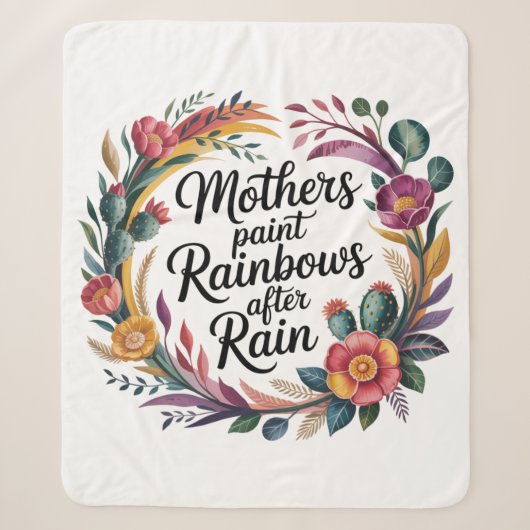 Mütter malen Regenbögen nach dem Regen Sherpadecke (Vorderseite)