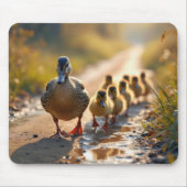 Mutter Mallard Duck mit Ducklings Mousepad (Vorne)