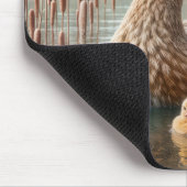 Mutter Mallard Duck mit Ducklings Mousepad (Ecke)