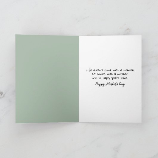 Mutter Mallard mit Duckling zn Karte (Innenseite)