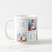 MUTTER Mama Foto-Collage Wasserfarben-Buchstaben Kaffeetasse (Links)