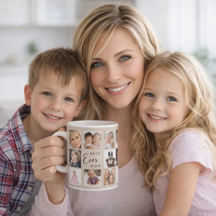 Mutter Mama Fotocollage beige taupe Kaffeetasse